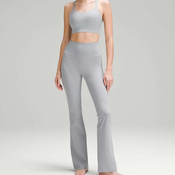 Lululemon Groove Super High Rise Nulu Flared Pant - Rhino Grey - Matching Set - Picture 1 of 3